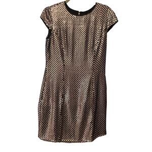 Slate & Willow Women's Black Cocktail Dress with metallic sequence -Size 10